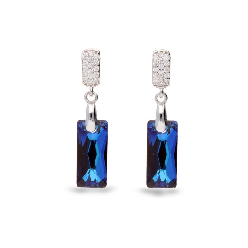 Boucles d'oreilles Spark en Argent et cristaux
