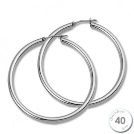 Boucles d'oreilles créoles Argent diamètre 40 mm
