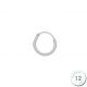 Boucle d'oreille créole à l'unité Or blanc 12 mm