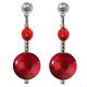 Boucles d'oreilles acier et perles en verre de Murano