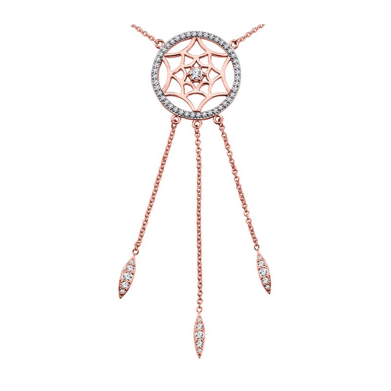 Collier plaqué Or rose et oxyde de zirconium