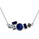 Collier Argent et pierres bleues