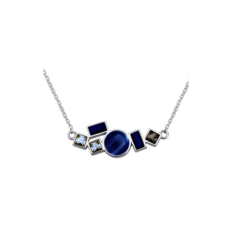 Collier Argent et pierres bleues