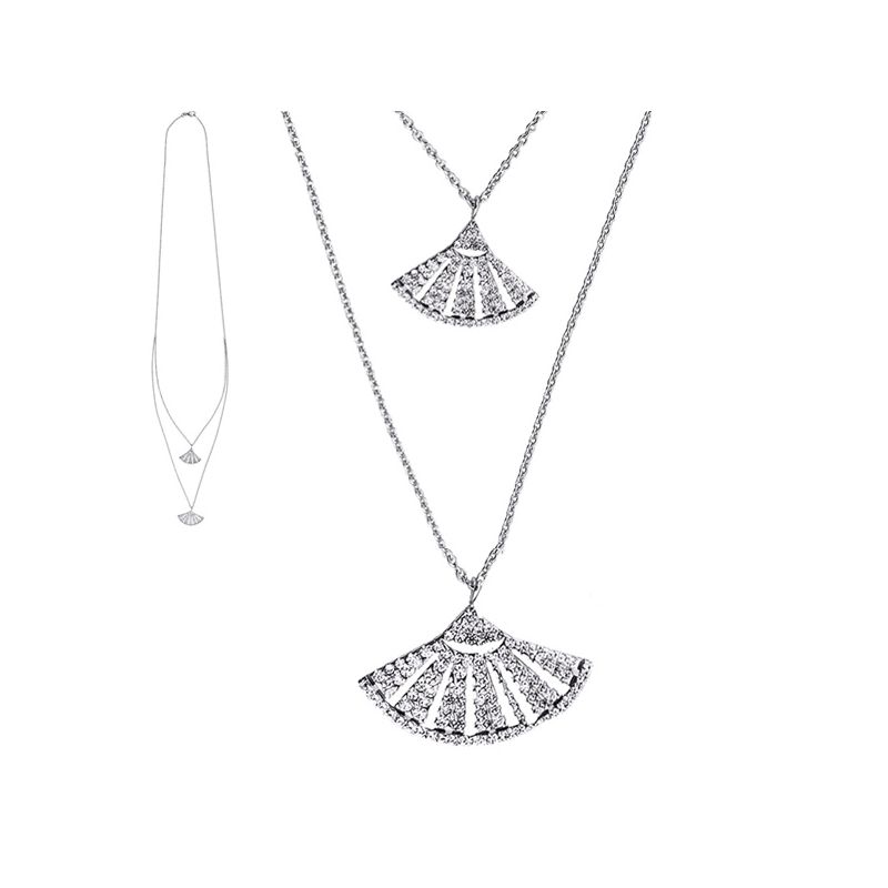 Collier sautoir Argent et oxydes de zirconium