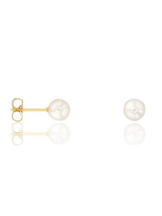 Boucles d'oreilles Or jaune et perle diamètre 4.5/5mm