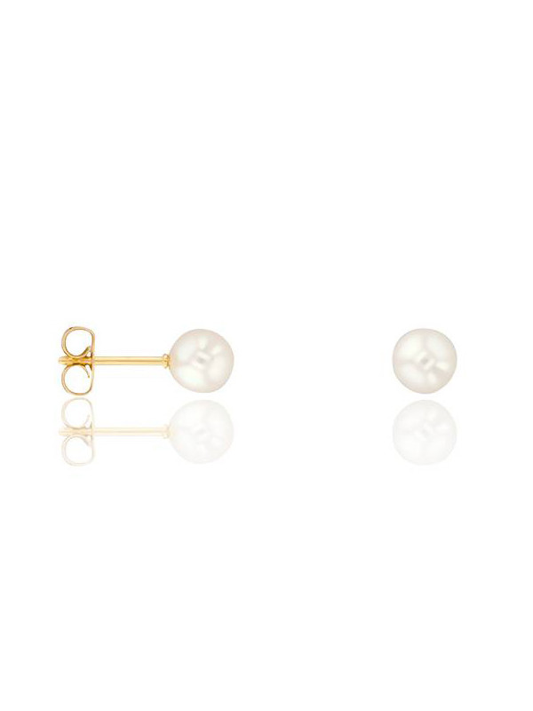 Boucles d'oreilles Or jaune et perle diamètre 4.5/5mm
