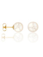 Boucles d'oreilles Or jaune et perle diamètre 7/7.5mm