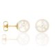 Boucles d'oreilles Or jaune et perle diamètre 7/7.5mm