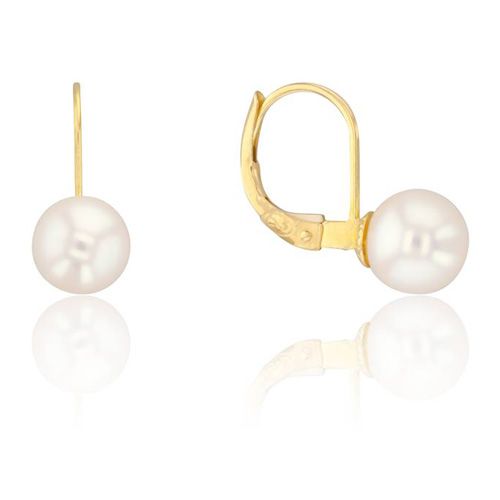 Boucles d'oreilles Or jaune et perle