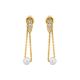 Boucles d'oreilles Or jaune et perle