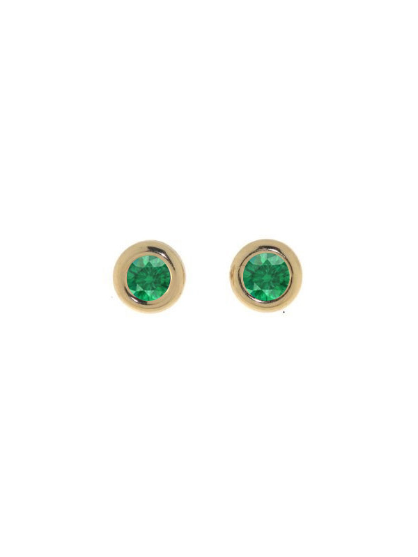Boucles d'oreilles Or et emeraudes