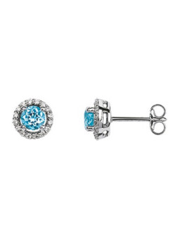 Boucles d'oreilles Or, topazes et oxydes de zirconium
