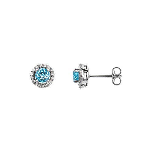 Boucles d'oreilles Or, topazes et oxydes de zirconium