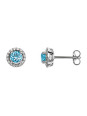 Boucles d'oreilles Or, topazes et oxydes de zirconium