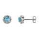 Boucles d'oreilles Or, topazes et oxydes de zirconium