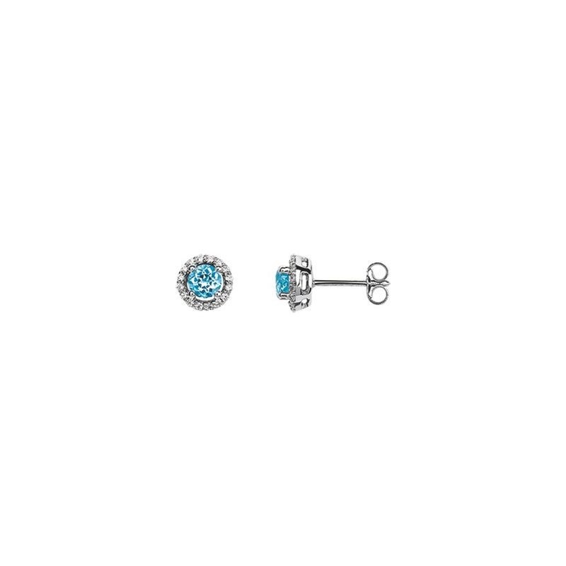 Boucles d'oreilles Or, topazes et oxydes de zirconium