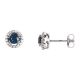 Boucles d'oreilles Or, saphirs et oxydes de zirconium