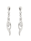 Boucles d\'oreilles Or et oxydes de zirconium 