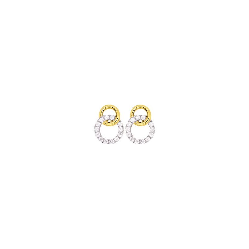 Boucles d'oreilles Or et oxydes de zirconium