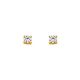 Boucles d'oreilles Plaqué Or et oxyde de zirconium diamètre 3 mm