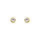 Boucles d'oreilles Plaqué Or et oxyde de zirconium diamètre 3 mm
