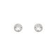 Boucles d'oreilles Argent et oxyde de zirconium diamètre 4 mm