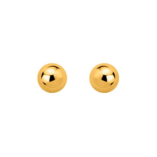Boucles d'oreilles boules Plaqué Or diamètre 8 mm