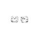Boucles d'oreilles Or blanc et oxyde de zirconium diamètre 4 mm