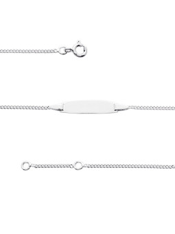 Gourmette enfant Or blanc 750