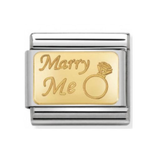 Maillon Nomination classic Marry me en or