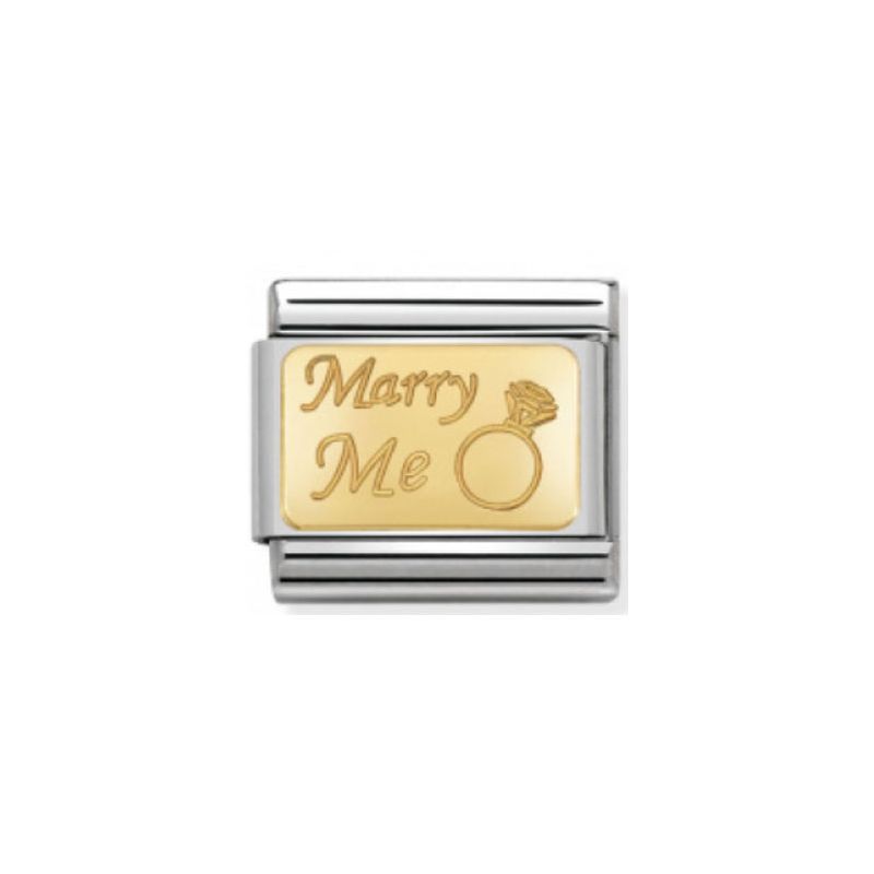 Maillon Nomination classic Marry me en or