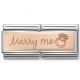 Maillon Nomination classic double Or rose Marry me