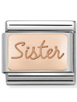 Maillon Nomination classic Sister en Or rose