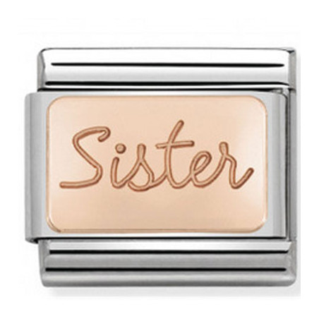 Maillon Nomination classic Sister en Or rose