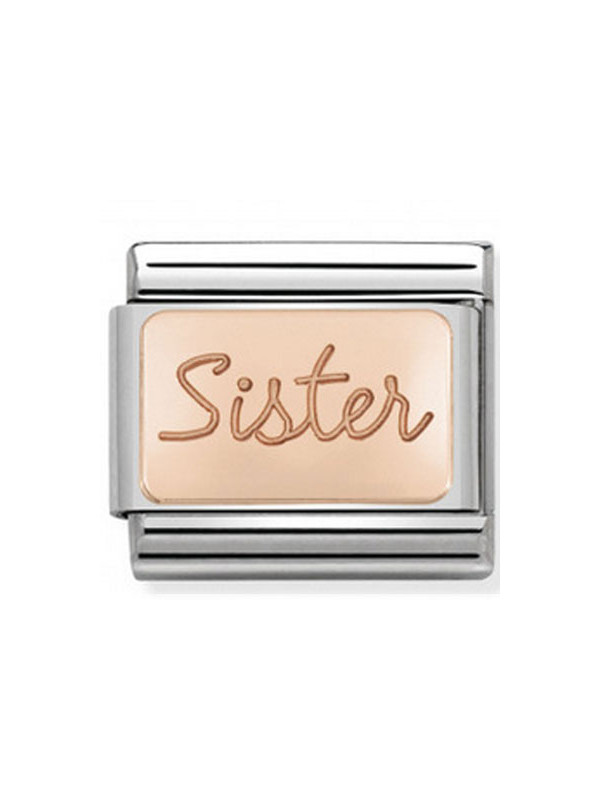 Maillon Nomination classic Sister en Or rose