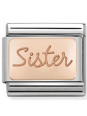 Maillon Nomination classic Sister en Or rose