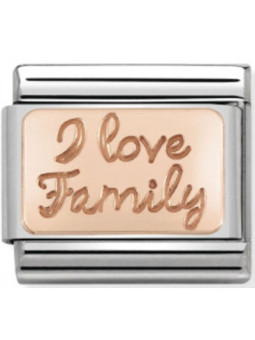 Maillon Nomination classic I love You en Or rose