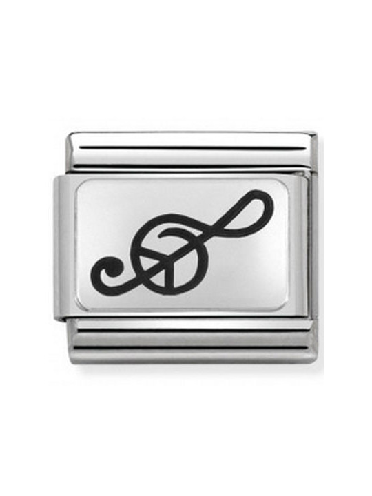 Maillon Nomination classic clé de sol en Argent