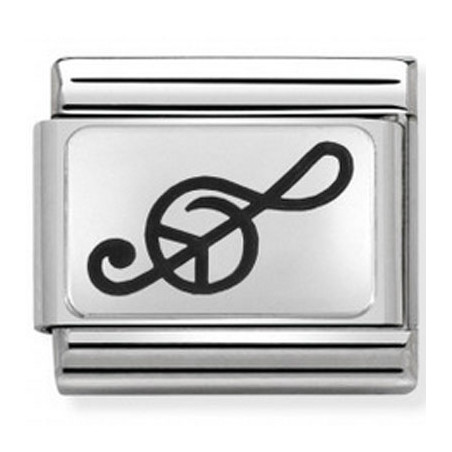 Maillon Nomination classic clé de sol en Argent