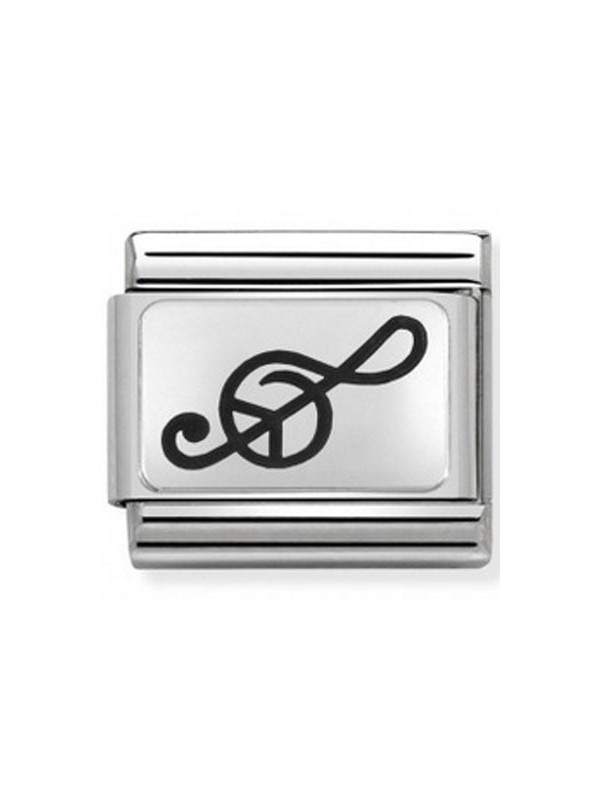 Maillon Nomination classic clé de sol en Argent