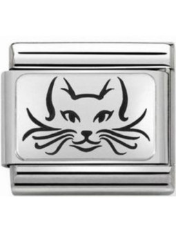 Maillon Nomination classic chat en Argent