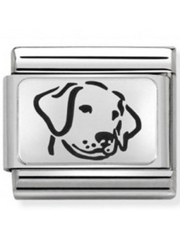 Maillon Nomination classic chien en Argent