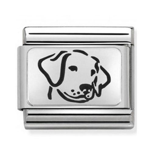 Maillon Nomination classic chien en Argent