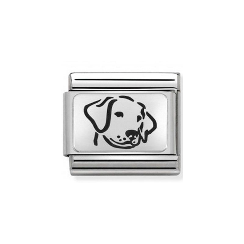 Maillon Nomination classic chien en Argent