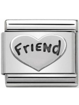 Maillon Nomination classic Argent coeur friend