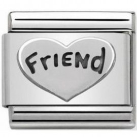 Maillon Nomination classic Argent coeur friend