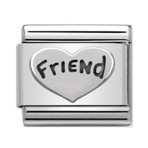 Maillon Nomination classic Argent coeur friend