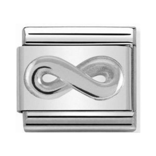 Maillon Nomination classic symbole de l'infini en Argent