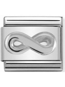 Maillon Nomination classic symbole de l'infini en Argent