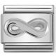 Maillon Nomination classic symbole de l'infini en Argent